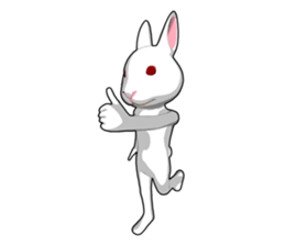 Gesture rabbit sticker #9320991