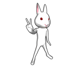 Gesture rabbit sticker #9320993