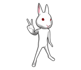 Gesture rabbit sticker #9320993