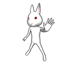 Gesture rabbit sticker #9320995