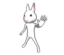 Gesture rabbit sticker #9320995