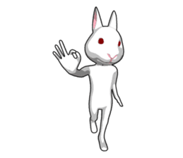 Gesture rabbit sticker #9320997