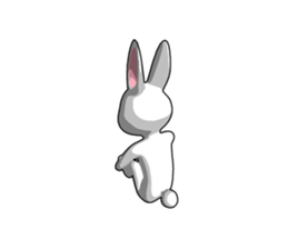 Gesture rabbit sticker #9321009