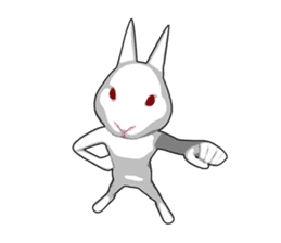 Gesture rabbit sticker #9321042