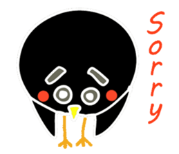 Hello Charcoal - black chicken sticker #9322370