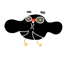 Hello Charcoal - black chicken sticker #9322374