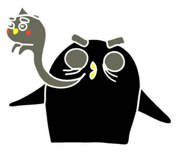 Hello Charcoal - black chicken sticker #9322377