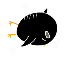 Hello Charcoal - black chicken sticker #9322383