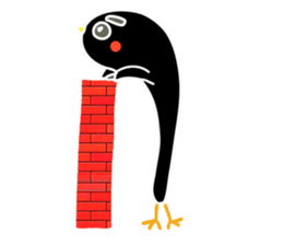 Hello Charcoal - black chicken sticker #9322386