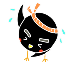 Hello Charcoal - black chicken sticker #9322388