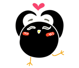 Hello Charcoal - black chicken sticker #9322390