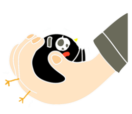 Hello Charcoal - black chicken sticker #9322397