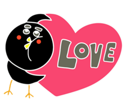 Hello Charcoal - black chicken sticker #9322402