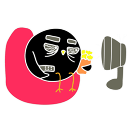 Hello Charcoal - black chicken sticker #9322406