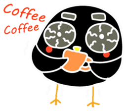 Hello Charcoal - black chicken sticker #9322407