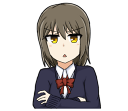 Simple high school girl sticker #9322615