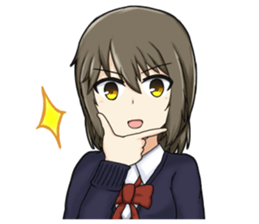 Simple high school girl sticker #9322616
