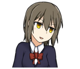 Simple high school girl sticker #9322617