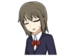 Simple high school girl sticker #9322620