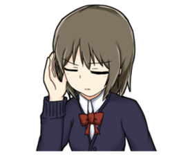 Simple high school girl sticker #9322621