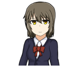 Simple high school girl sticker #9322624