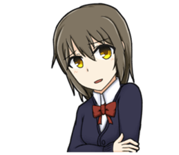 Simple high school girl sticker #9322631