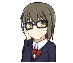 Simple high school girl sticker #9322632