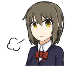 Simple high school girl sticker #9322636