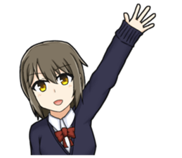 Simple high school girl sticker #9322637