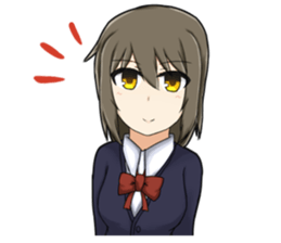 Simple high school girl sticker #9322641