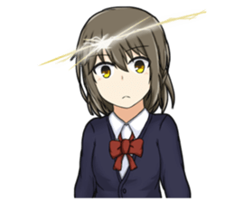 Simple high school girl sticker #9322642