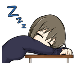 Simple high school girl sticker #9322644