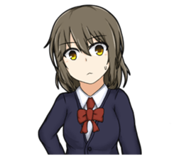 Simple high school girl sticker #9322645