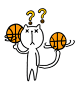 the cat loves basketball sticker #9322949