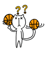 the cat loves basketball sticker #9322949