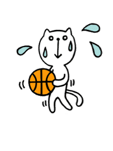 the cat loves basketball sticker #9322955