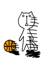 the cat loves basketball sticker #9322956