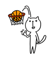 the cat loves basketball sticker #9322958
