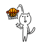 the cat loves basketball sticker #9322958