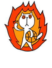 the cat loves basketball sticker #9322959
