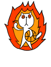 the cat loves basketball sticker #9322959