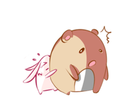 The kind bear and the sulky bunny2(EN) sticker #9325473