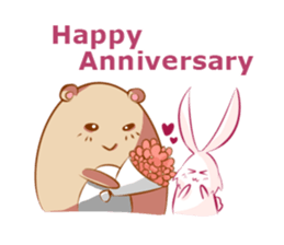 The kind bear and the sulky bunny2(EN) sticker #9325475