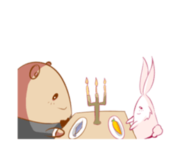 The kind bear and the sulky bunny2(EN) sticker #9325476