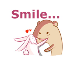 The kind bear and the sulky bunny2(EN) sticker #9325480