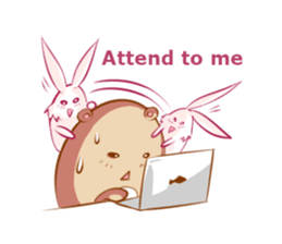 The kind bear and the sulky bunny2(EN) sticker #9325482