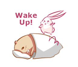 The kind bear and the sulky bunny2(EN) sticker #9325487