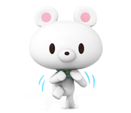 White Little Bear 3D sticker #9327423