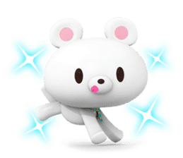 White Little Bear 3D sticker #9327435