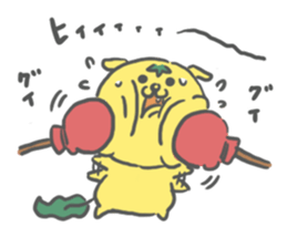 wakame hair dog sticker #9328941